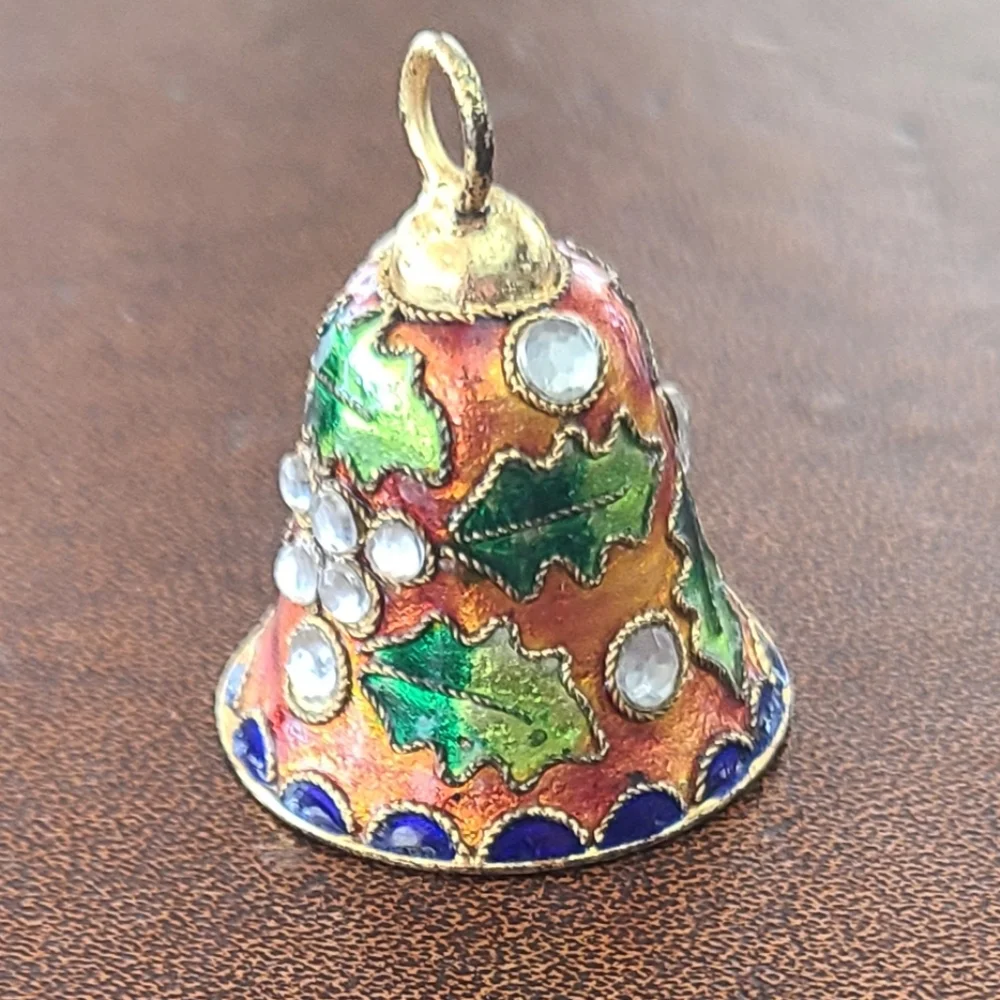 Cloisonne bell ornament 1.5